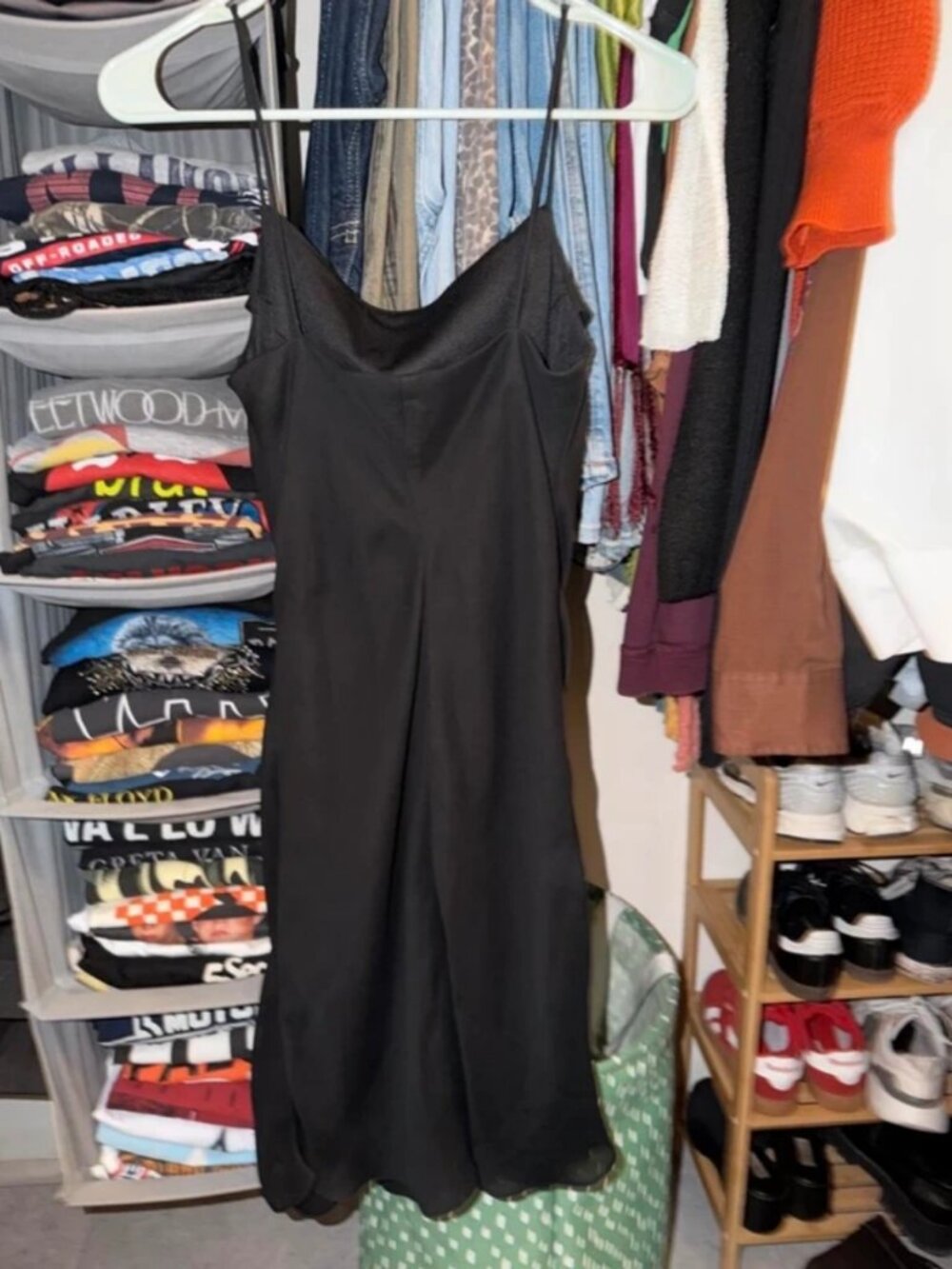 Vintage Black Chiffon Dress